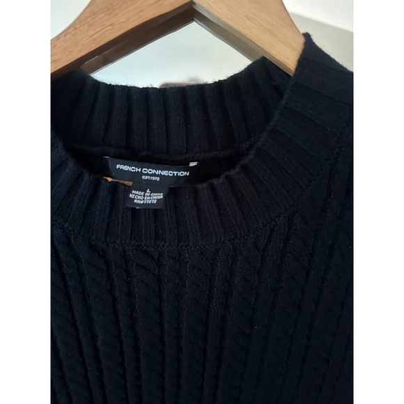 French Connection Black Open Knit Manda Vest - Picture 5 of 7